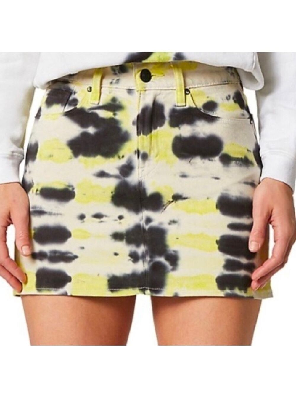 Hudson Viper Tie Dye Denim Skirt Size 26